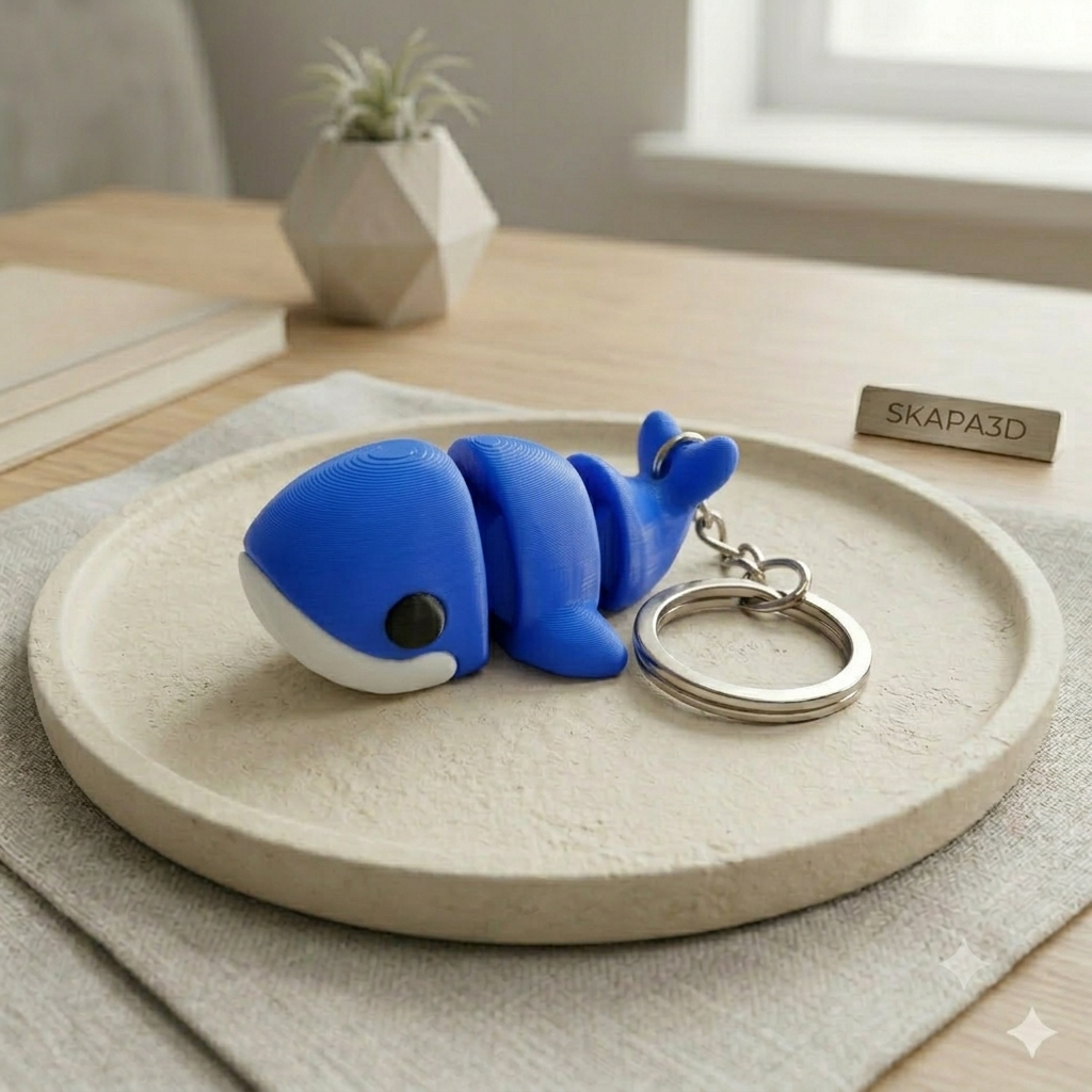 Llavero Articulado - Ballena Azul